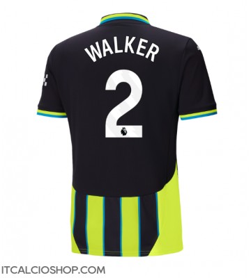 Manchester City Kyle Walker #2 Seconda Maglia 2024-25 Manica Corta